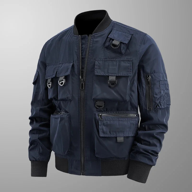 Retro jas met meerdere zakken