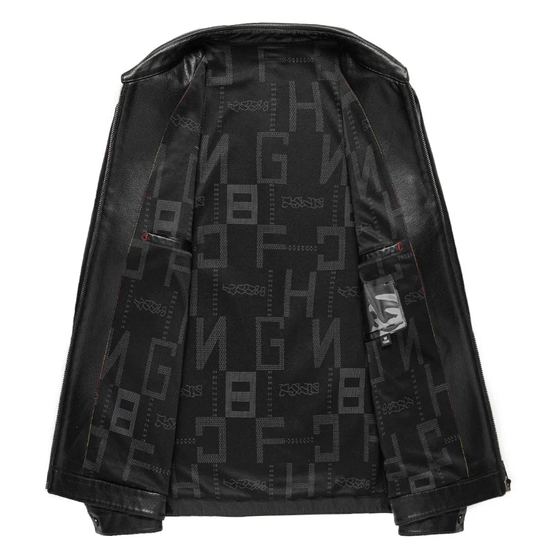 Elegante leren herenjas