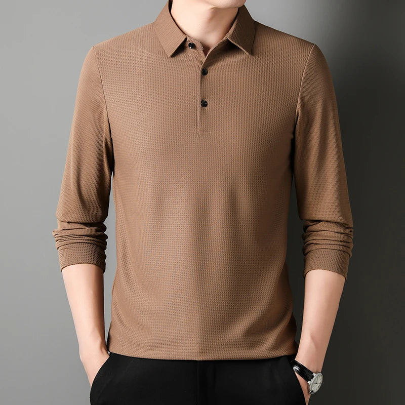 Elegant poloshirt met lange mouwen