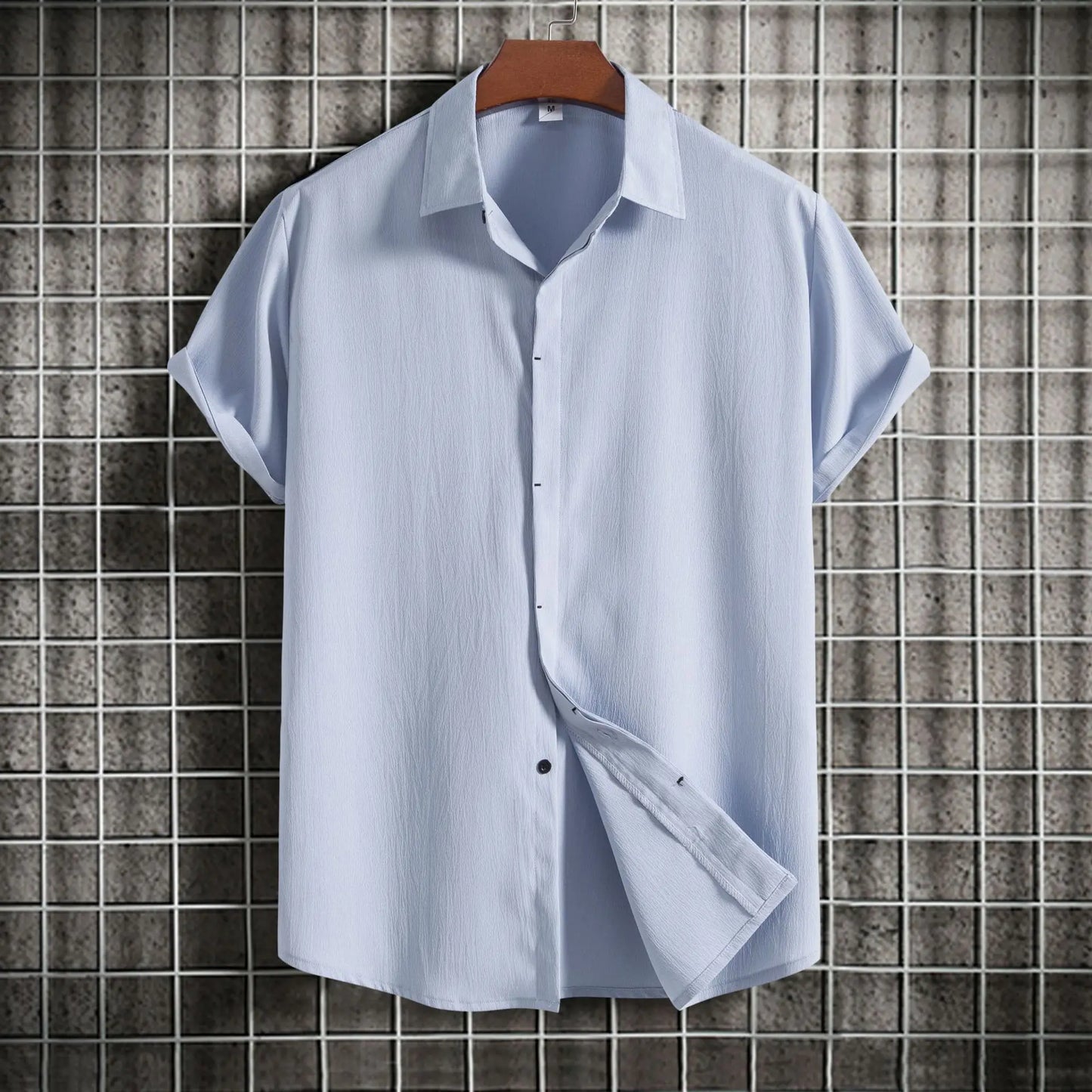 Katoen Linnen Shirt Korte Mouwen