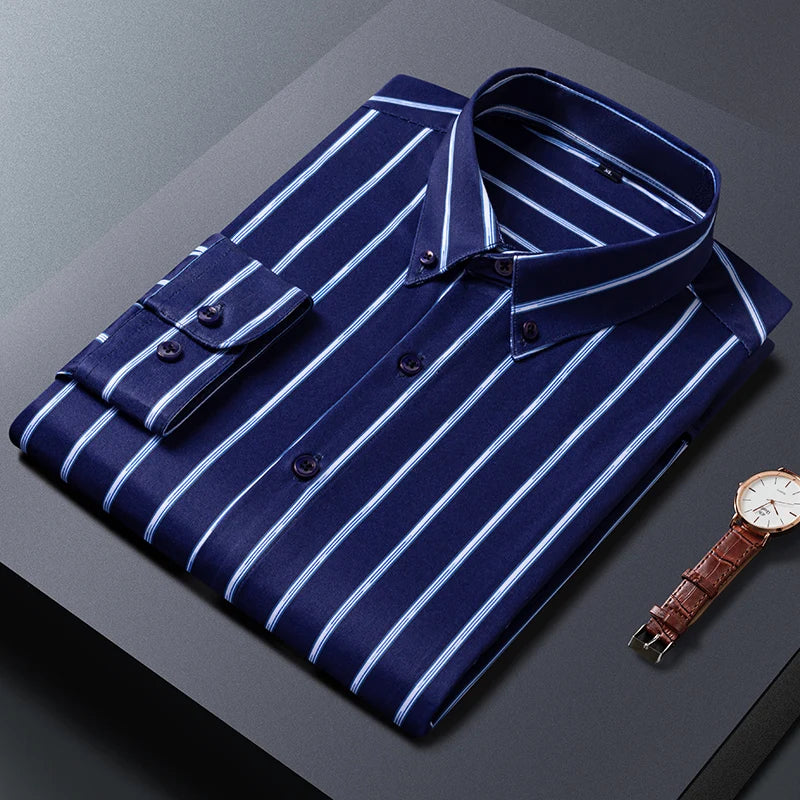 Elegant gestreept herenoverhemd