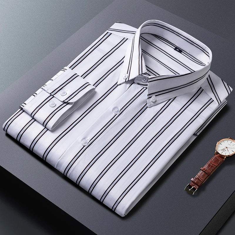 Elegant gestreept herenoverhemd