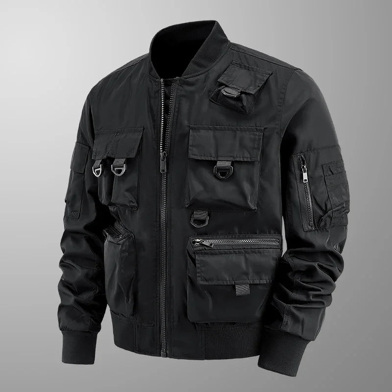 Retro jas met meerdere zakken