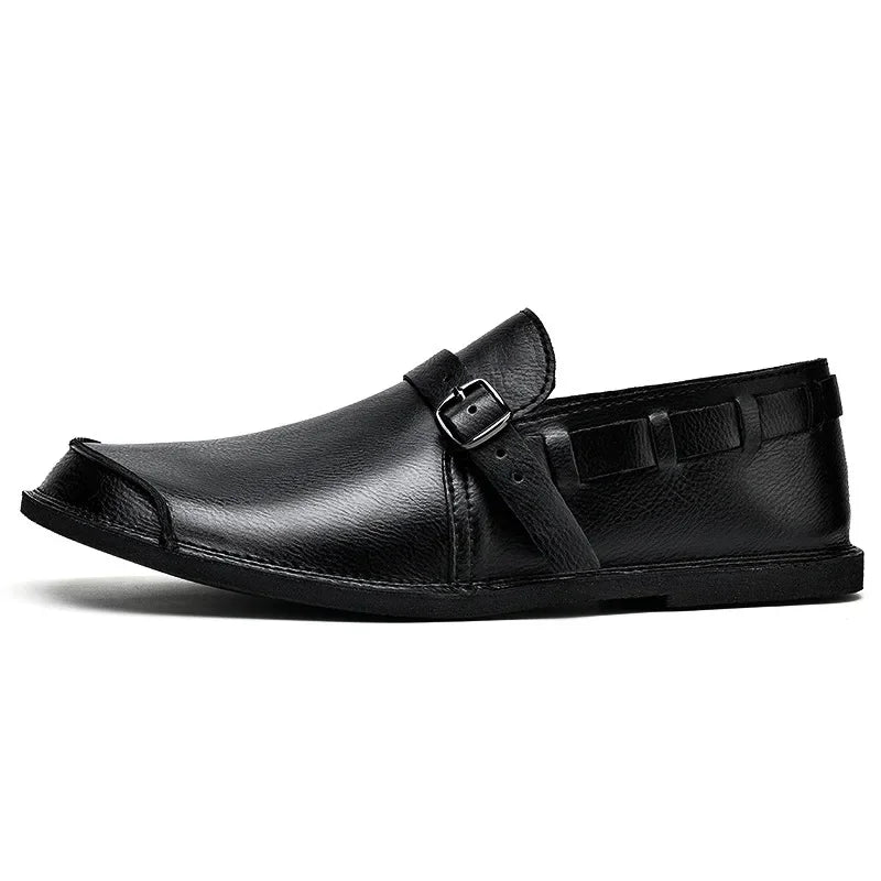 Leren Loafers met gesp