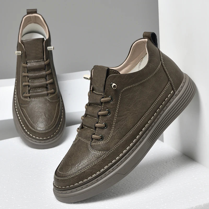 Elegante hoge leren Oxford-schoenen