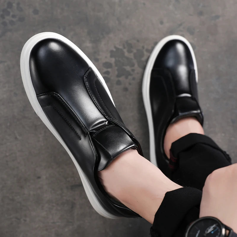 Casual leren instapschoenen