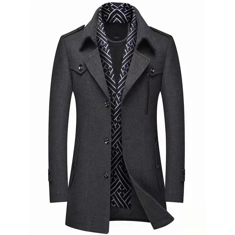 Elegante wollen trenchcoat