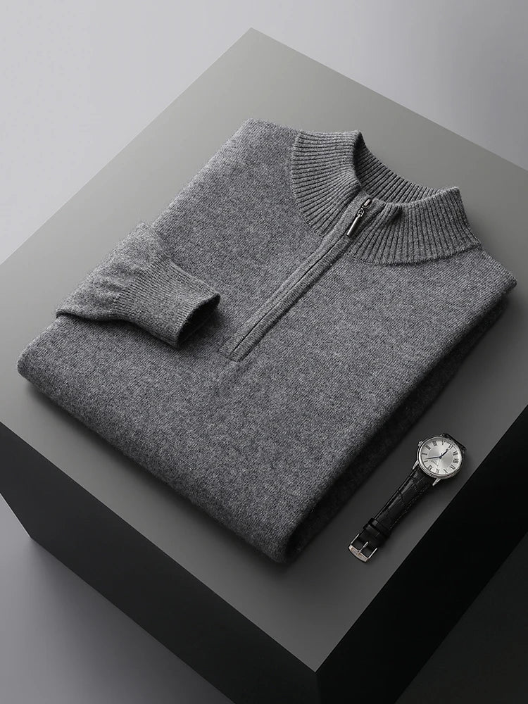 Florence kasjmier trui met ritssluiting