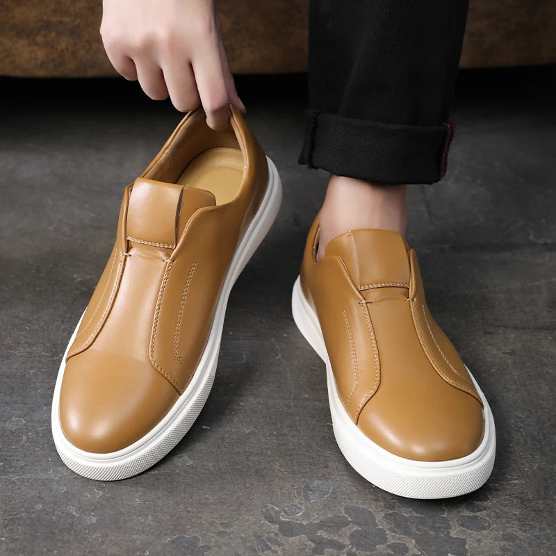 Casual leren instapschoenen