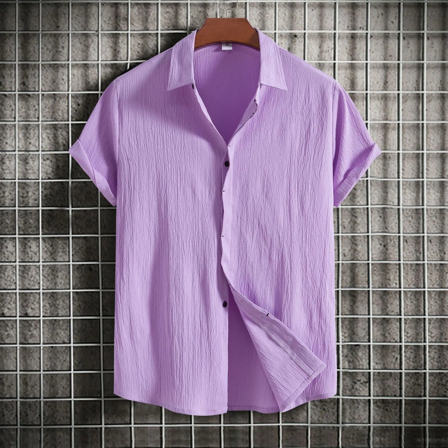 Katoen Linnen Shirt Korte Mouwen