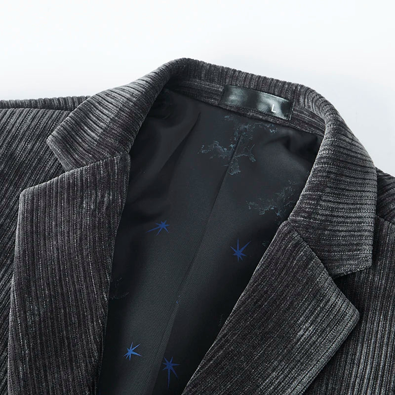 Elegant Corduroy Kostuum Blazer