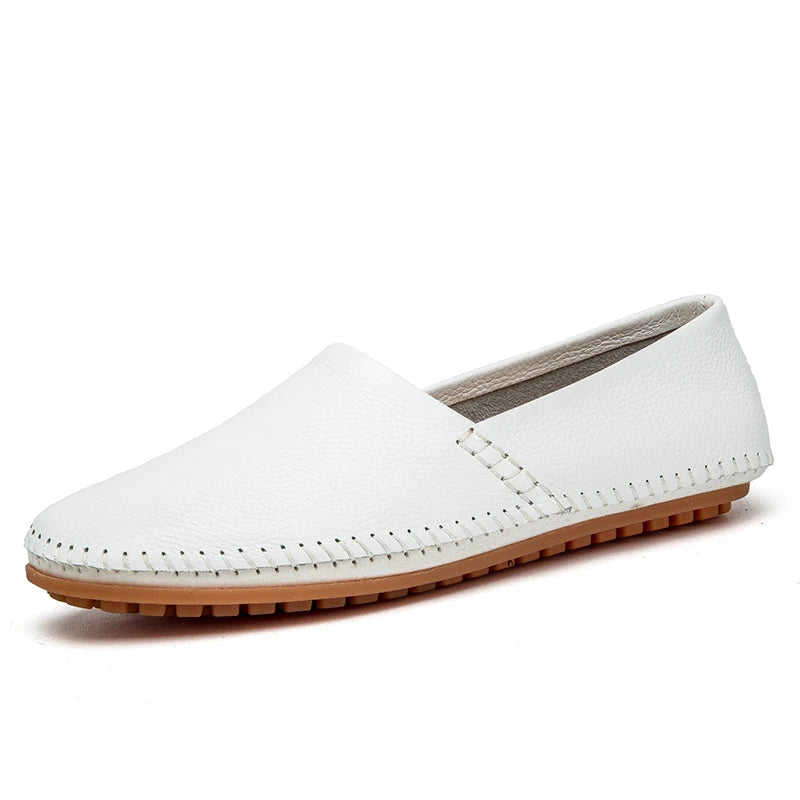Licht leren Loafers
