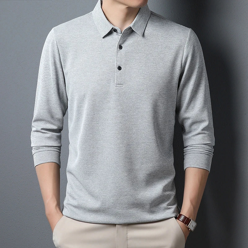 Elegant poloshirt met lange mouwen