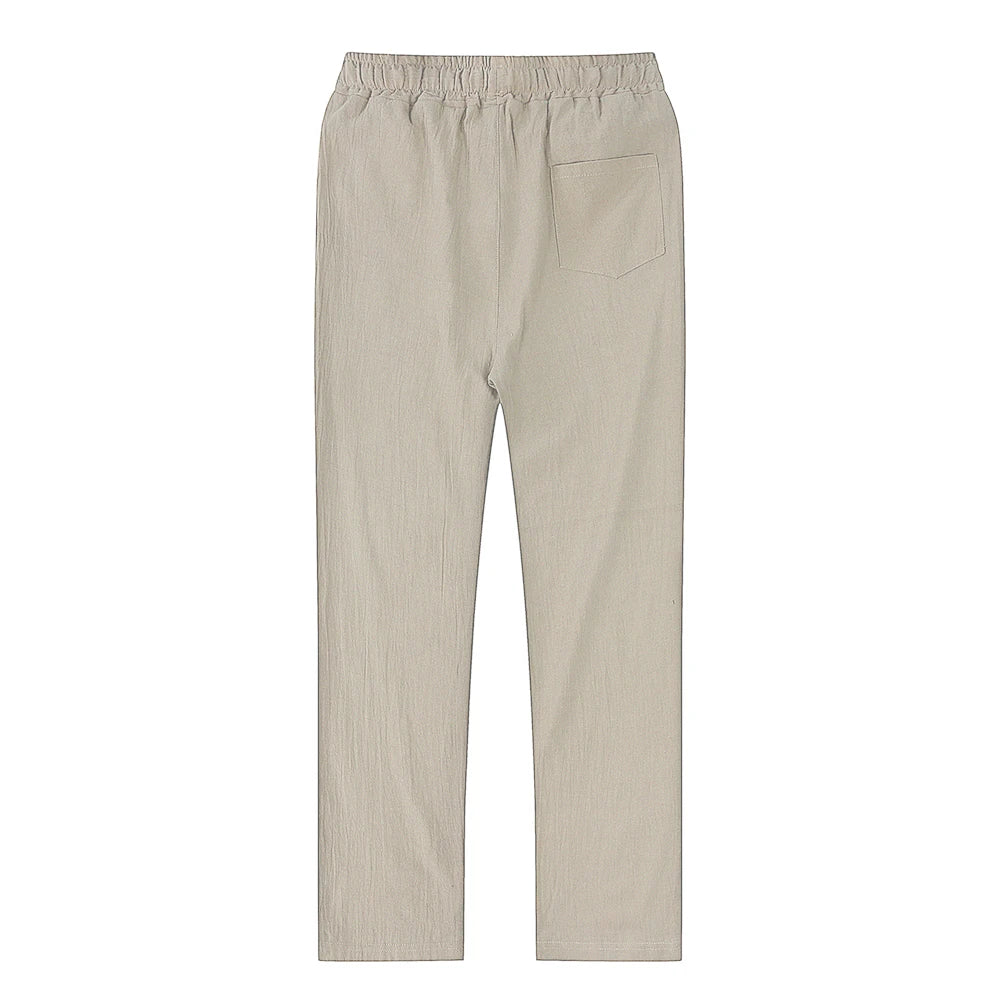 Ademende linnen broek