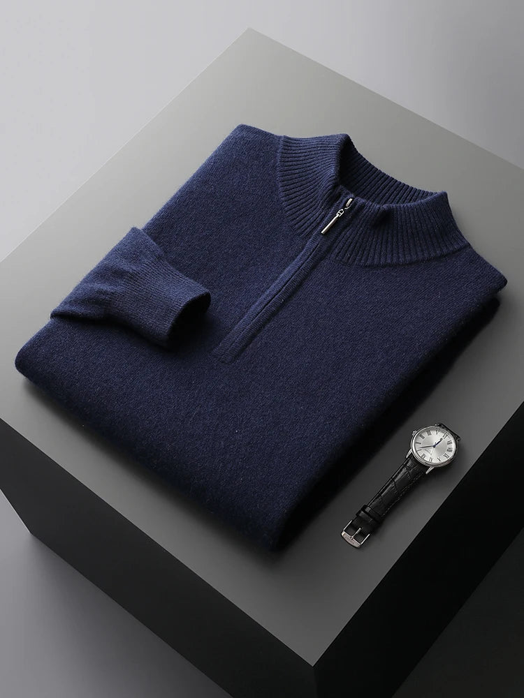 Florence kasjmier trui met ritssluiting