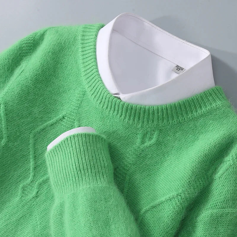 Kasjmier trui met diamantpatroon