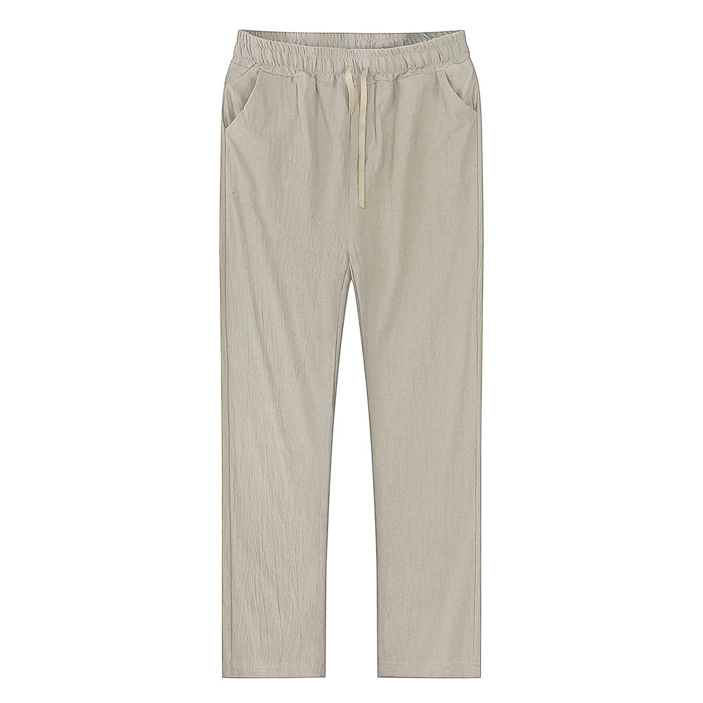 Ademende linnen broek