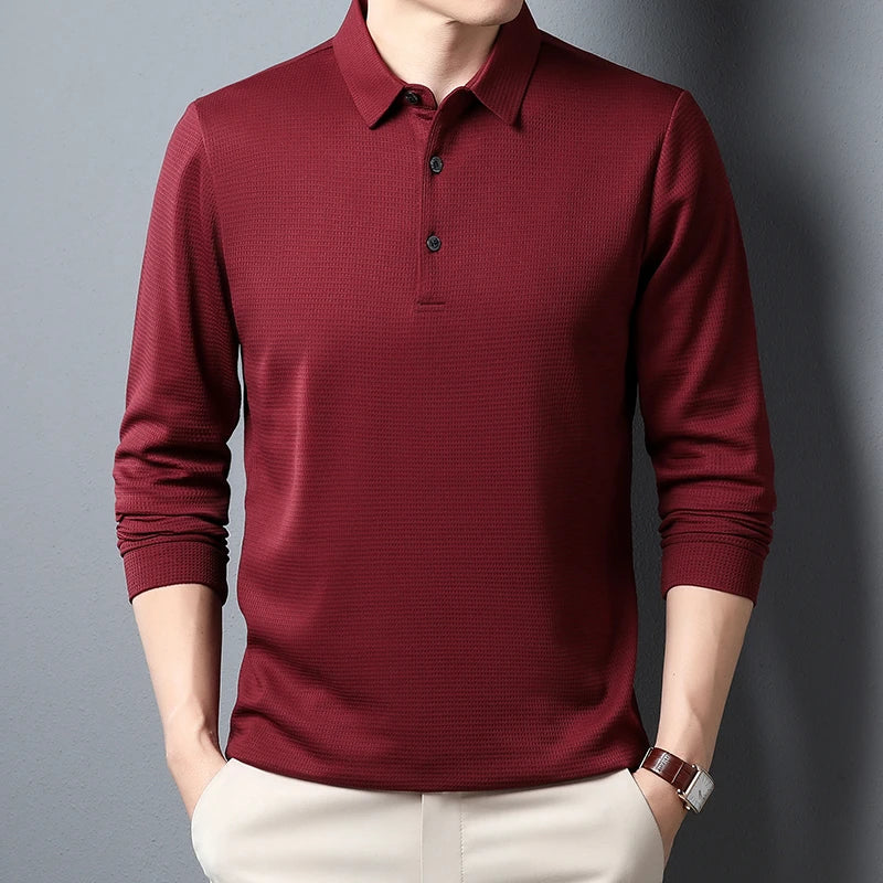 Elegant poloshirt met lange mouwen