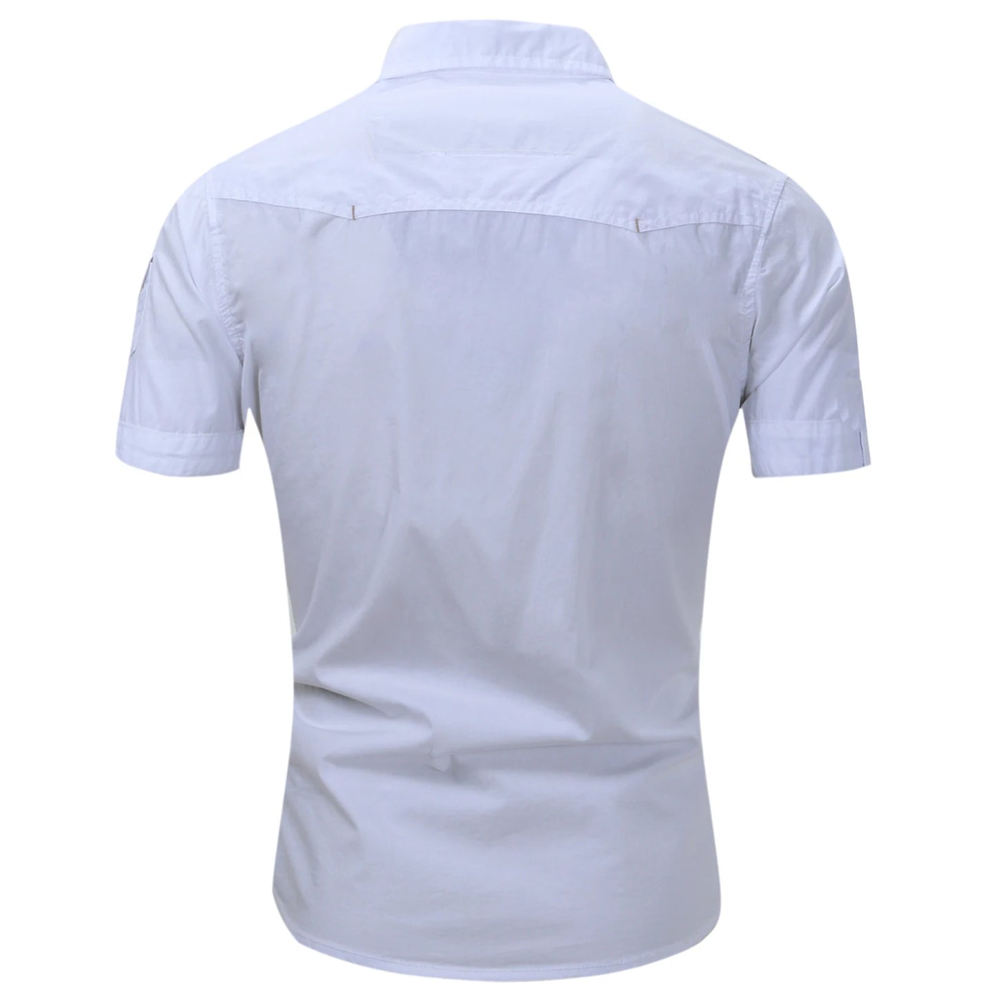 Katoenen Cargo Shirt met Korte Mouwen