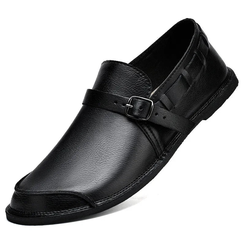 Leren Loafers met gesp