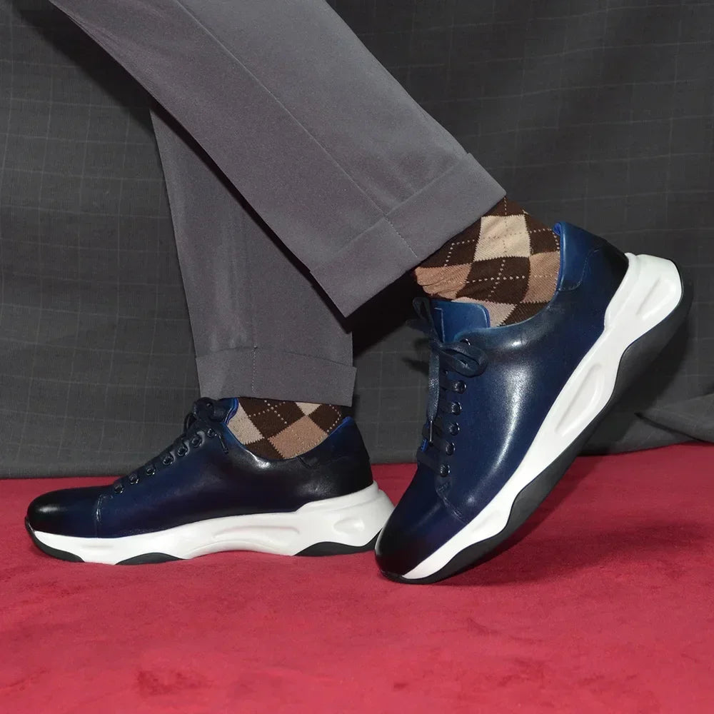 Hoge schoenen van rundleer