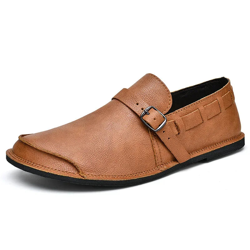 Leren Loafers met gesp