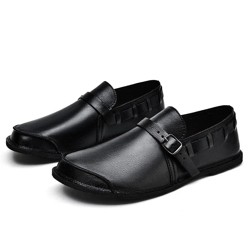 Leren Loafers met gesp