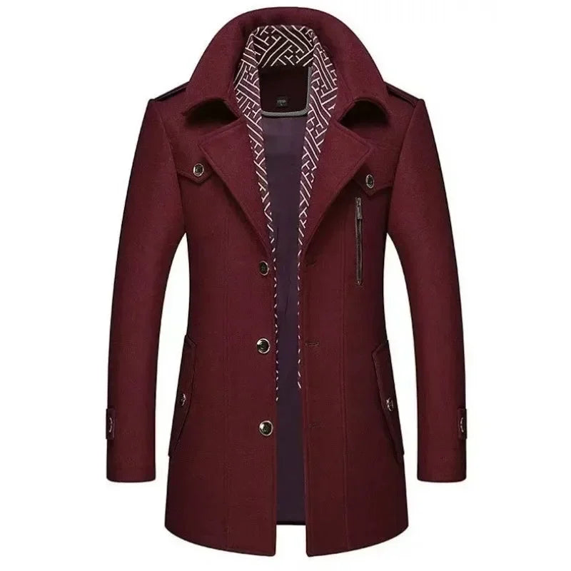 Elegante wollen trenchcoat