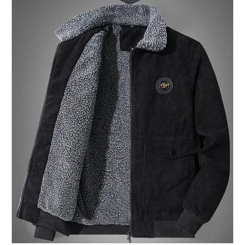 Elegante Corduroy jas met fleecevoering