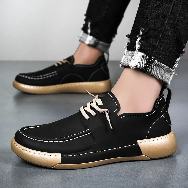Klassieke Italiaanse Leren Sneakers