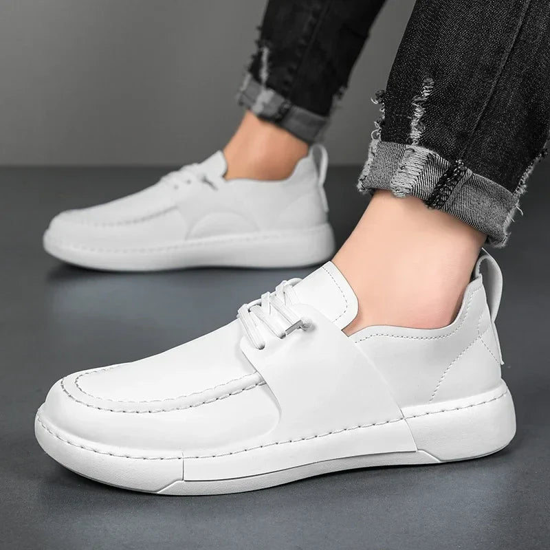 Klassieke Italiaanse Leren Sneakers