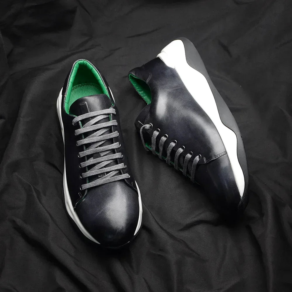 Hoge schoenen van rundleer