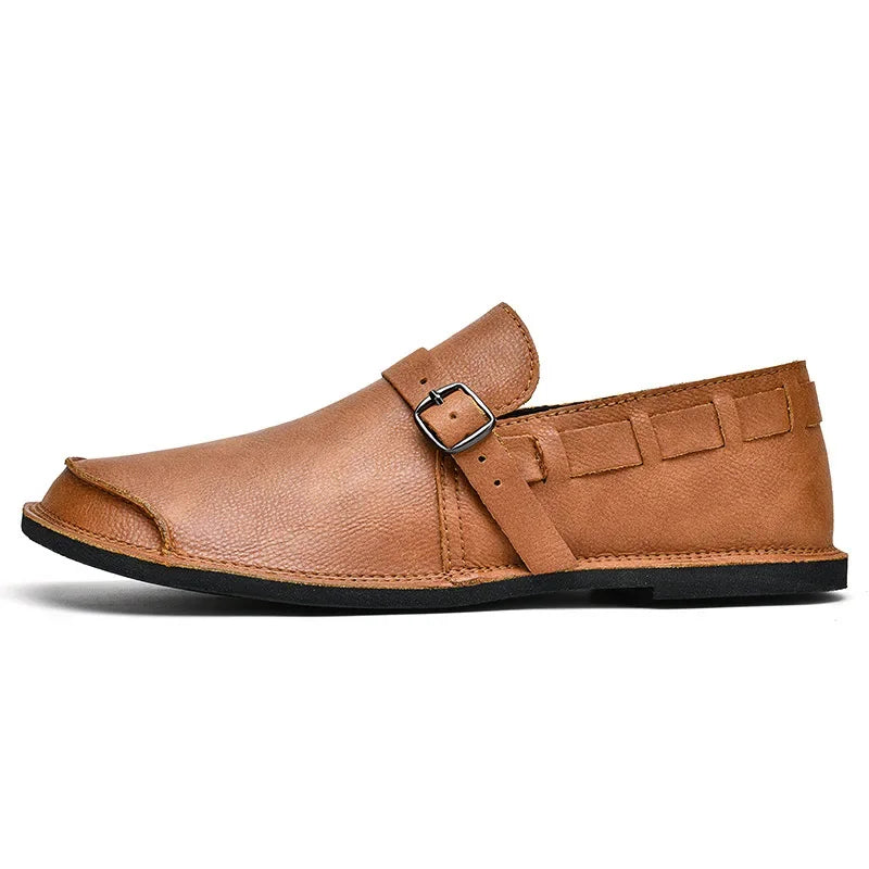 Leren Loafers met gesp
