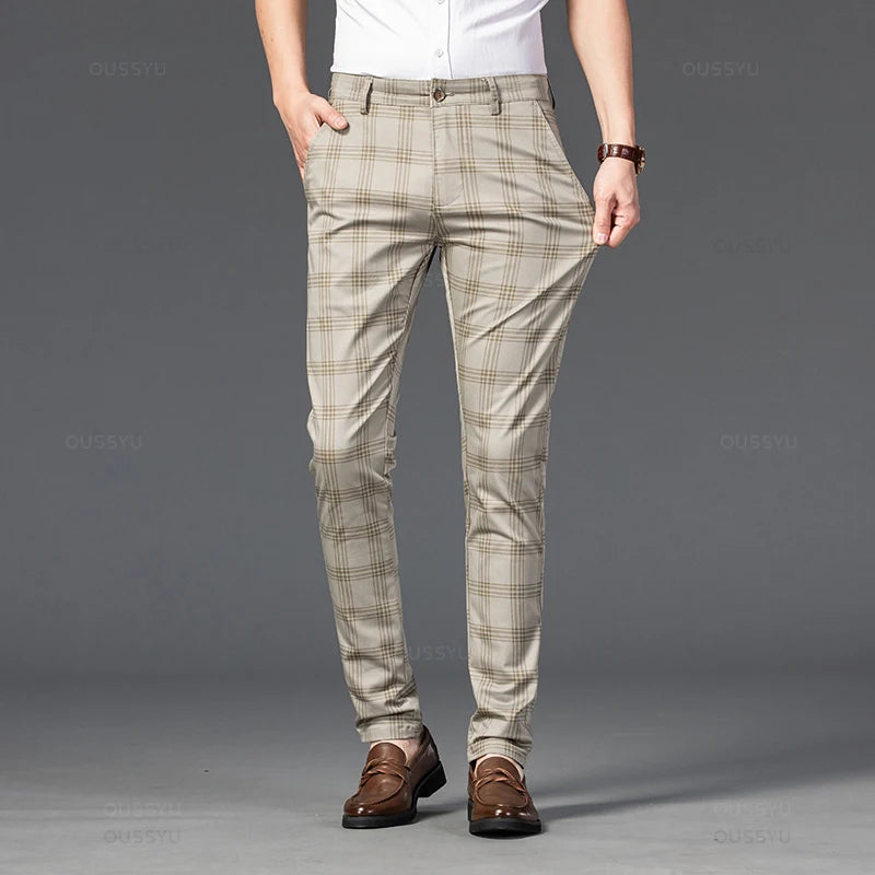Elegante geruite broek