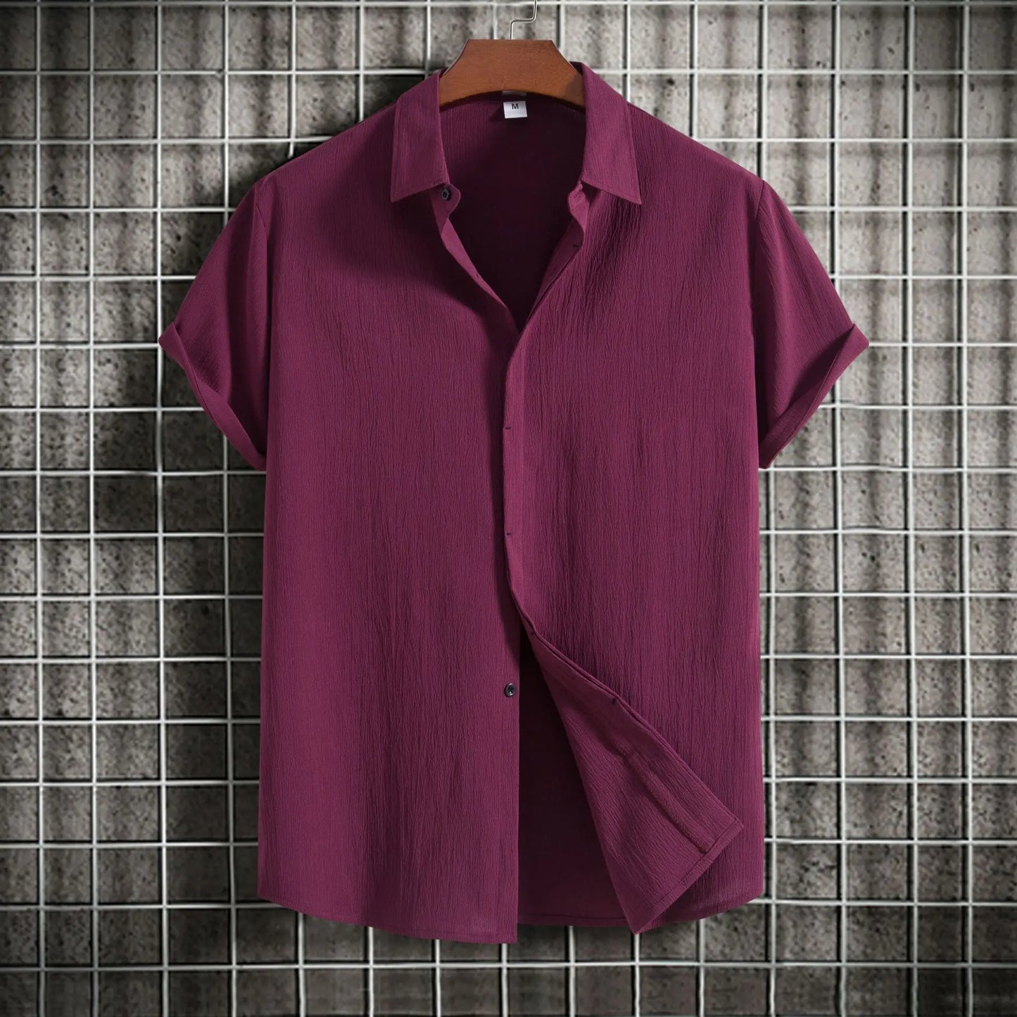 Katoen Linnen Shirt Korte Mouwen