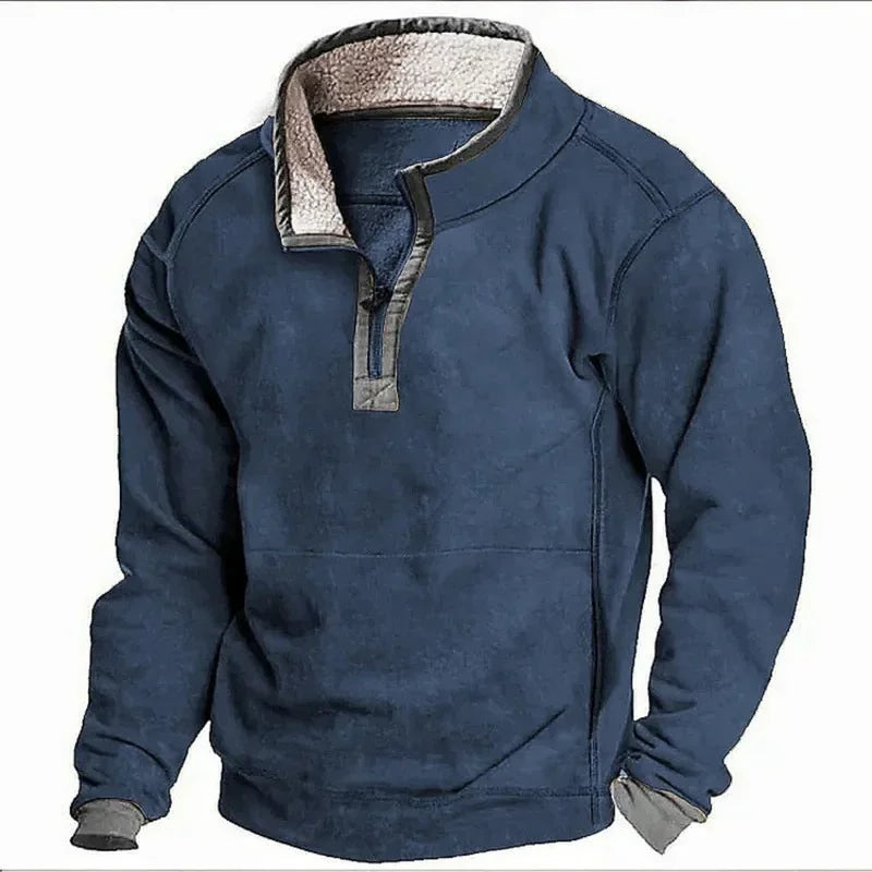 Sweater met fleece rits