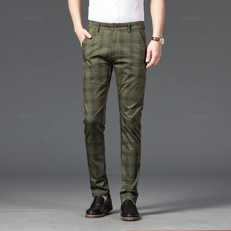 Elegante geruite broek