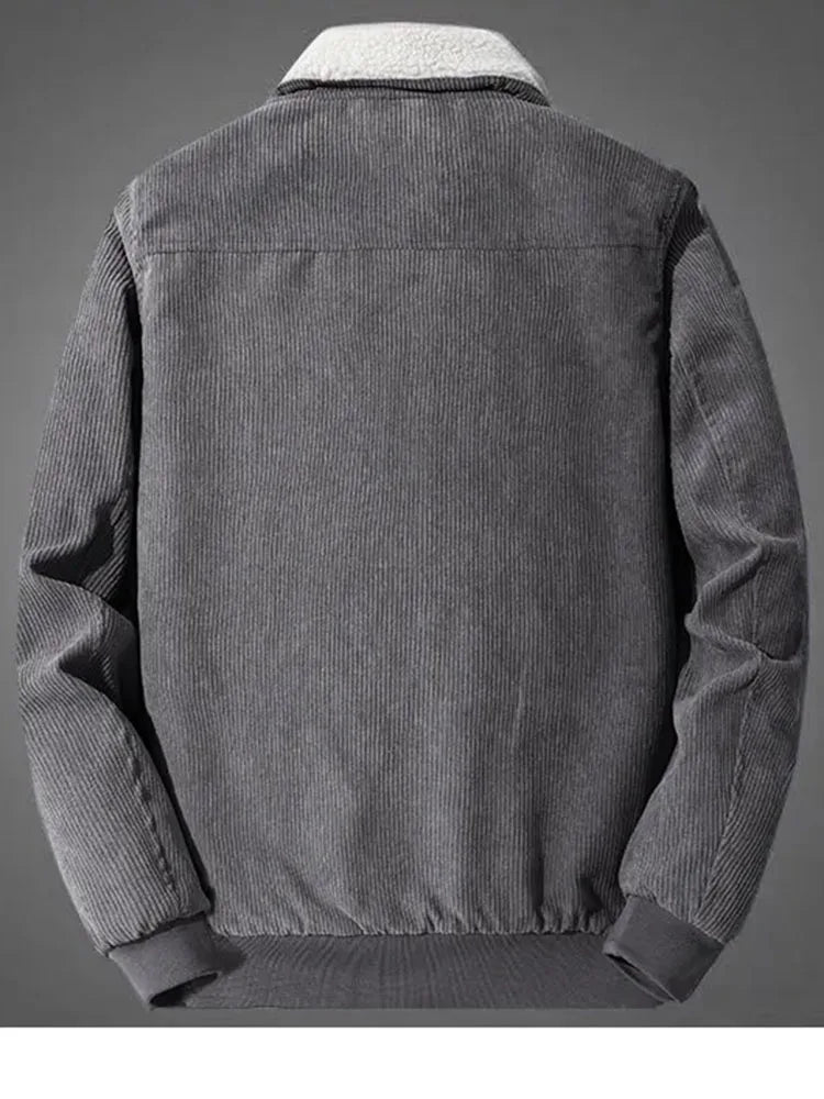 Elegante Corduroy jas met fleecevoering