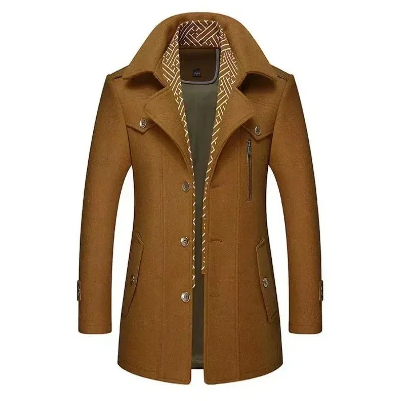Elegante wollen trenchcoat