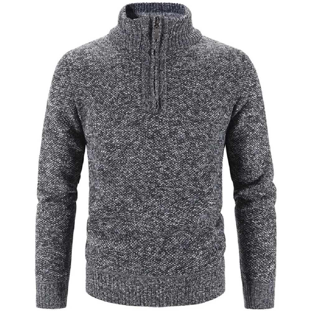 Elegante dikke fleece trui met ritssluiting