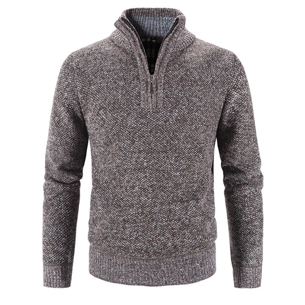 Elegante dikke fleece trui met ritssluiting