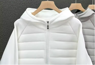 Elegante katoenen gewatteerde jas