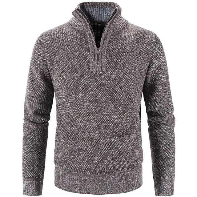 Elegante dikke fleece trui met ritssluiting