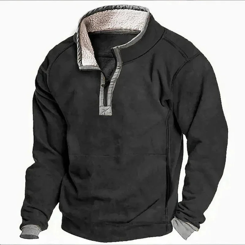 Sweater met fleece rits