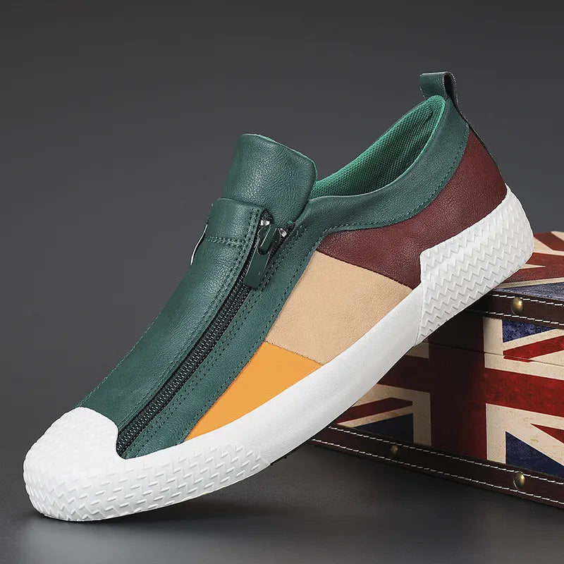 Leren schoenen met rits