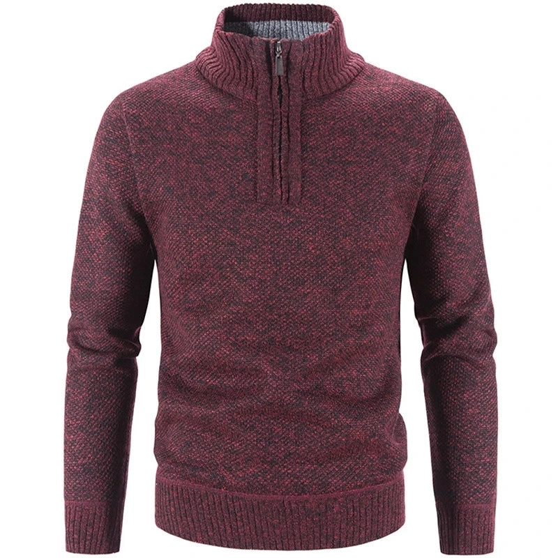 Elegante dikke fleece trui met ritssluiting