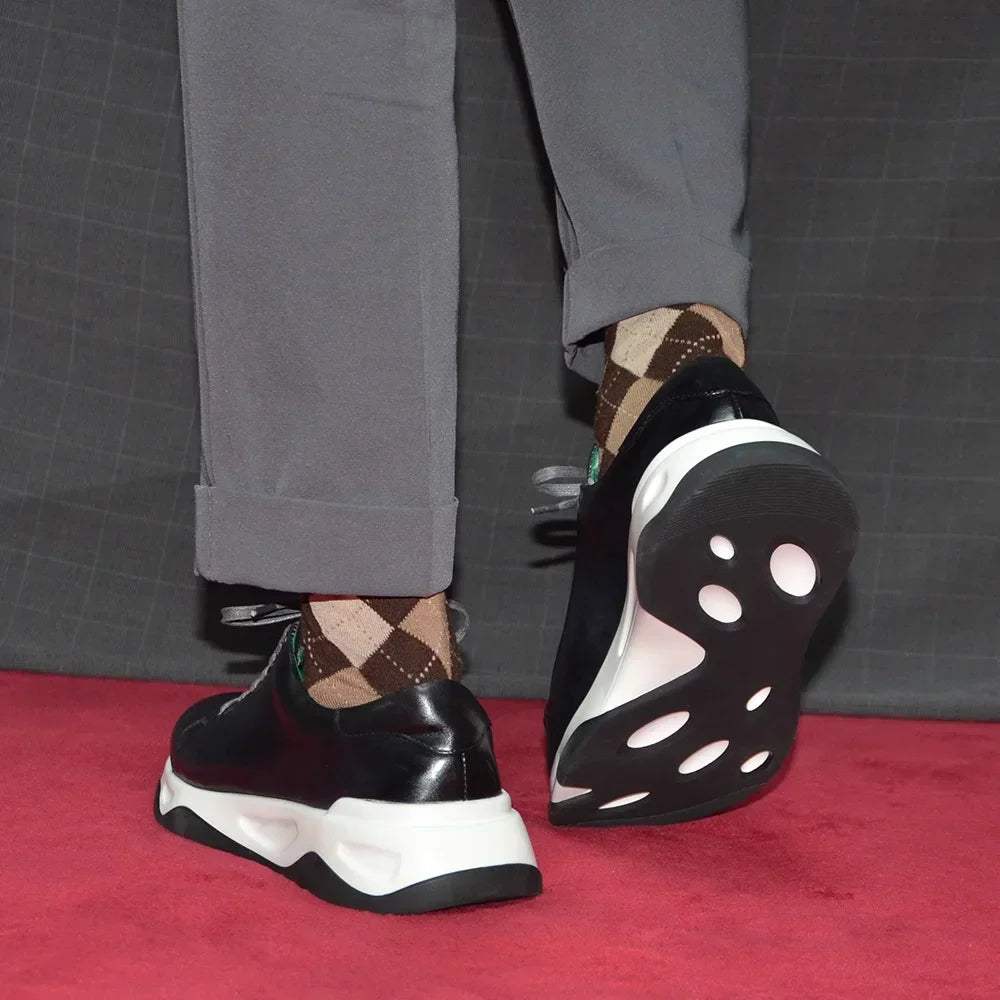 Hoge schoenen van rundleer