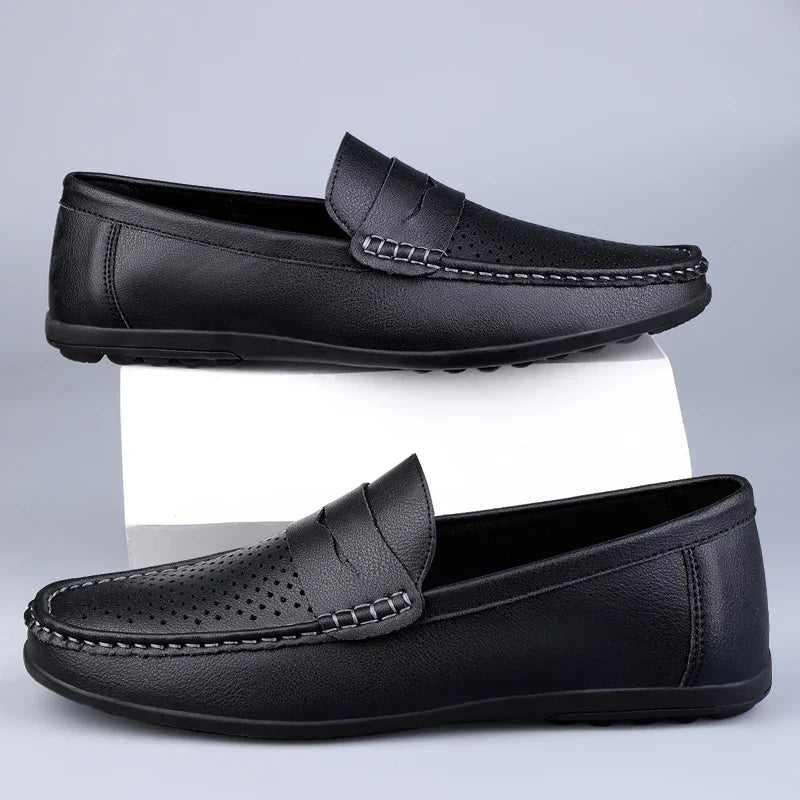 Klassieke Italiaanse leren Loafers