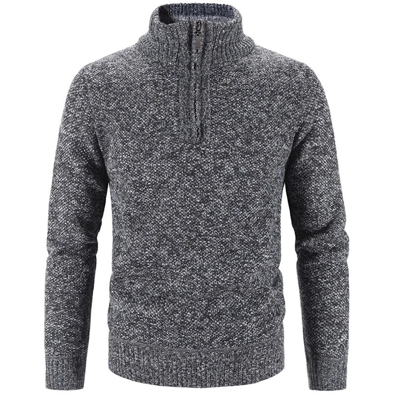 Elegante dikke fleece trui met ritssluiting