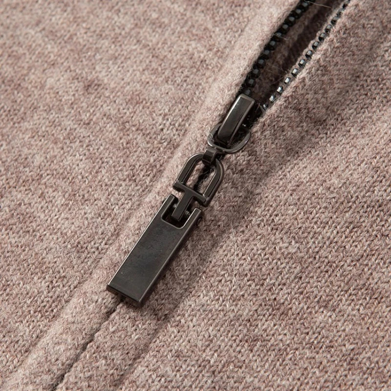 Australische merinowollen trui met ritssluiting